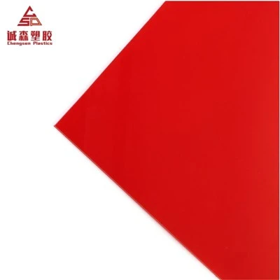 Feuille de plastique ABS rouge