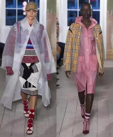 Manteau de mode translucide en PVC Burberry